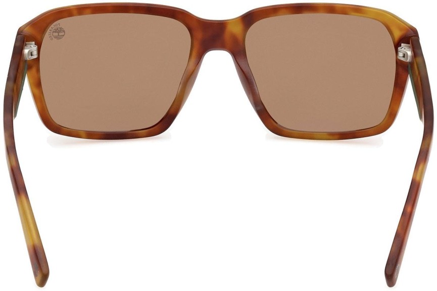 Slnečné okuliare Timberland TB9343 53H Polarized Squared Havana