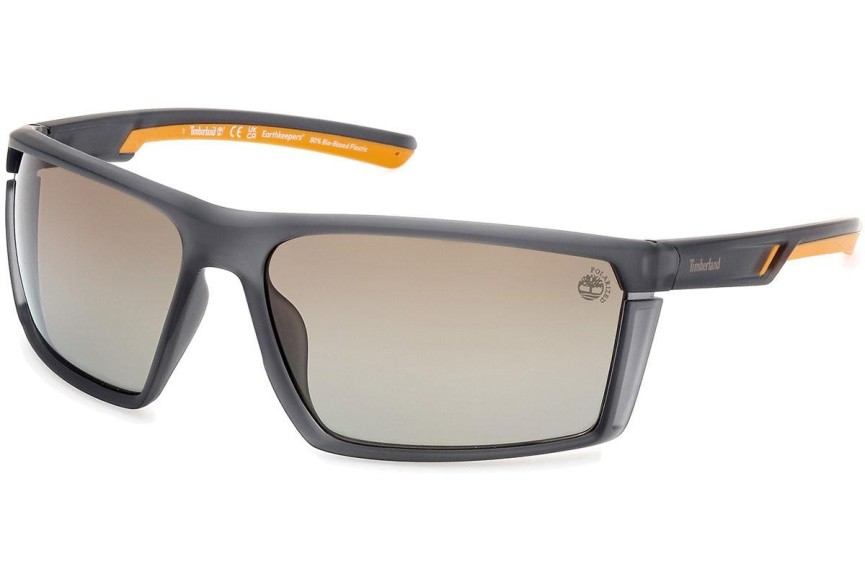 Slnečné okuliare Timberland TB9333 20D Polarized Squared Sivé