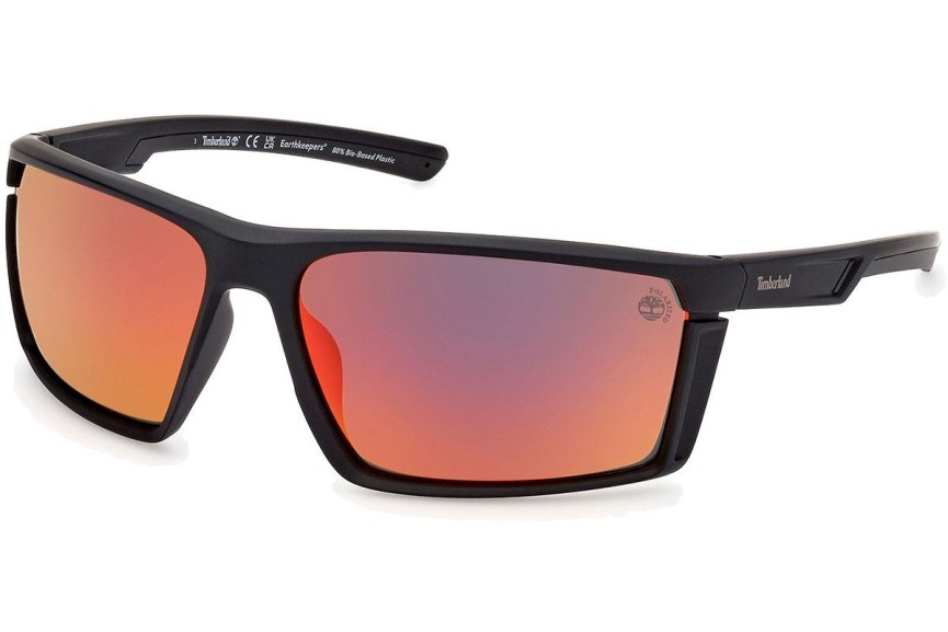 Slnečné okuliare Timberland TB9333 02D Polarized Squared Čierne