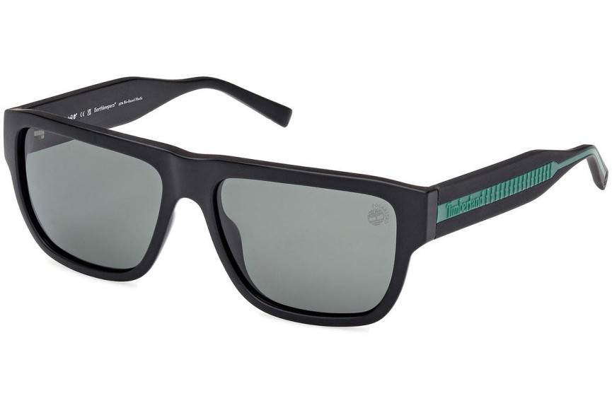 Slnečné okuliare Timberland TB9337 02R Polarized Squared Čierne