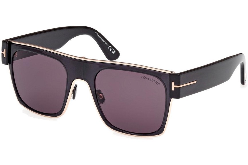 Slnečné okuliare Tom Ford Edwin FT1073 01A Squared Čierne