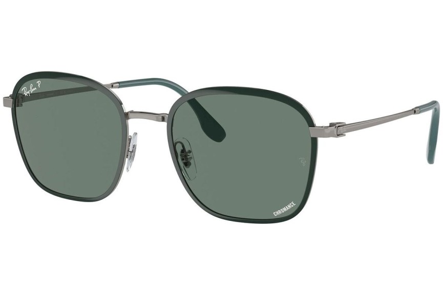 Slnečné okuliare Ray-Ban RB3720 9264O9 Polarized Squared Zelené