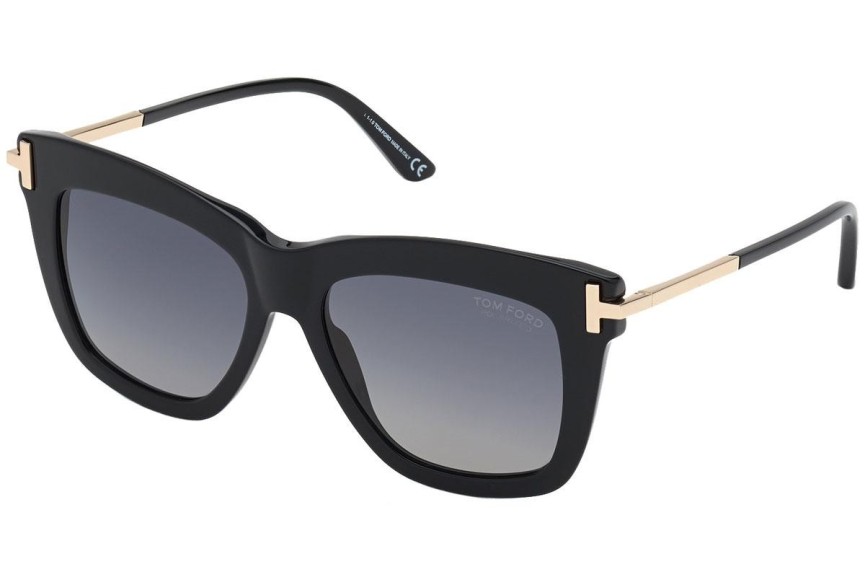 Slnečné okuliare Tom Ford FT0822 01D Polarized Squared Čierne