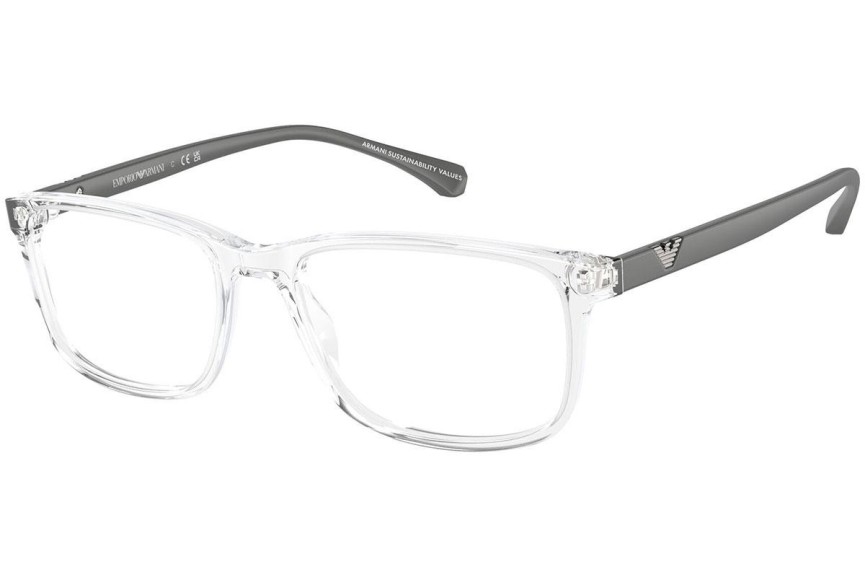 Okuliare Emporio Armani EA3098 5882 Squared Priehľadné