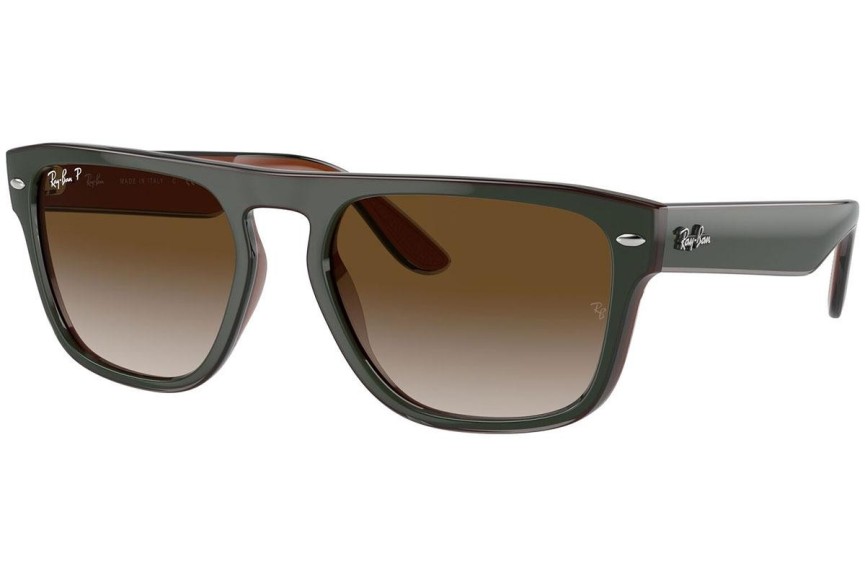 Slnečné okuliare Ray-Ban RB4407 6732T5 Polarized Squared Zelené