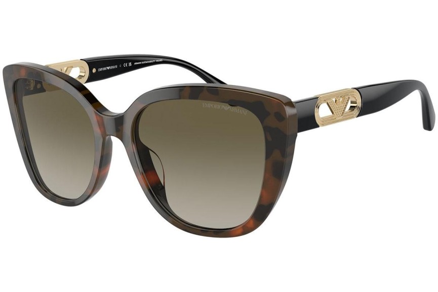 Slnečné okuliare Emporio Armani EA4214U 60608E Cat Eye Havana