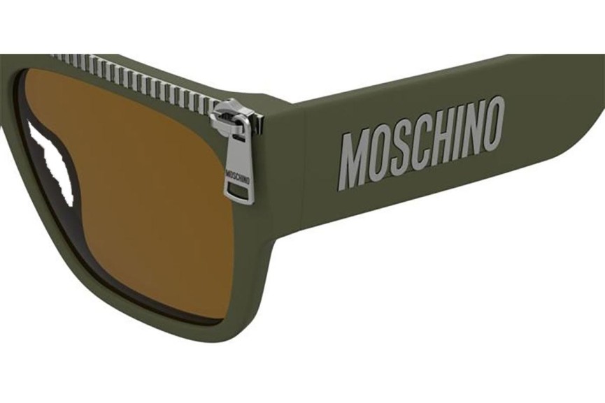 Slnečné okuliare Moschino MOS165/S 1ED/70 Flat Top Zelené