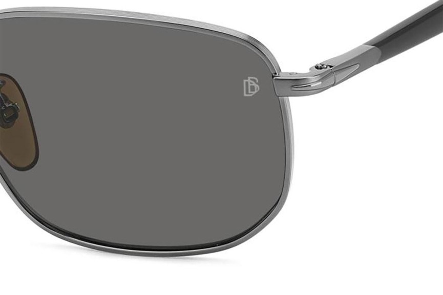 Slnečné okuliare David Beckham DB1143/S KJ1/M9 Polarized Obdĺžníkové Sivé