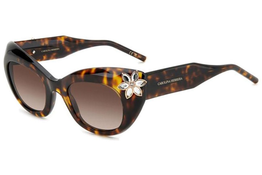 Slnečné okuliare Carolina Herrera HER0215/S 086/HA Cat Eye Havana