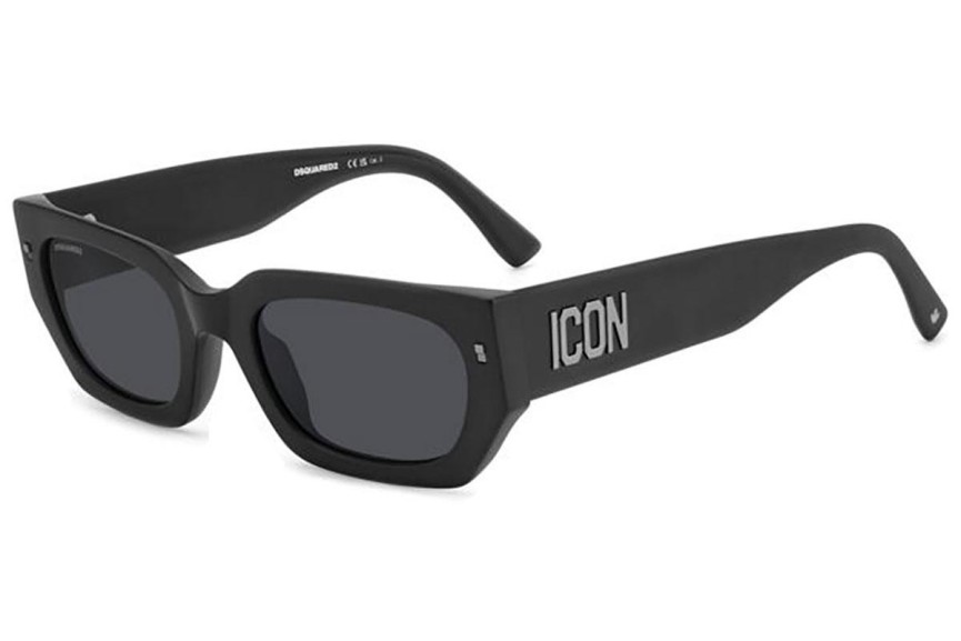 Slnečné okuliare Dsquared2 ICON0017/S 003/IR Obdĺžníkové Čierne