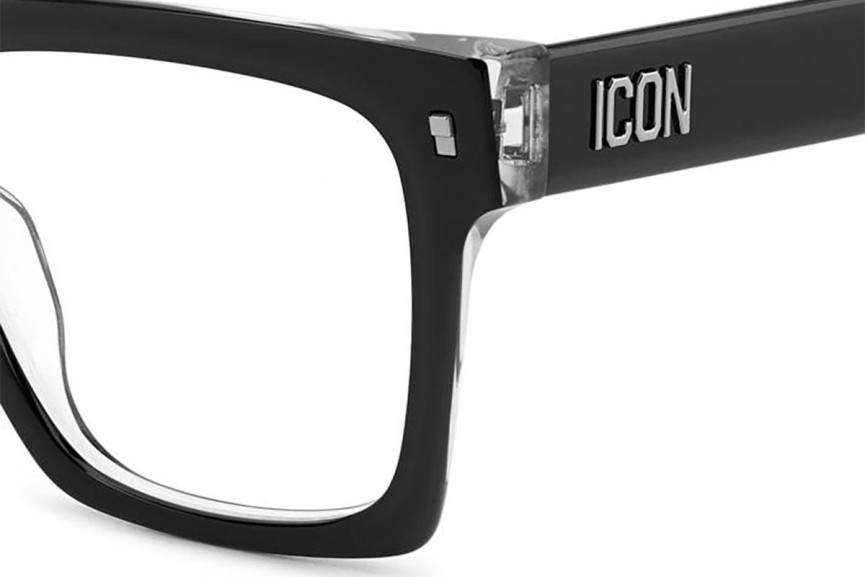 Okuliare Dsquared2 ICON0019 7C5 Obdĺžníkové Čierne