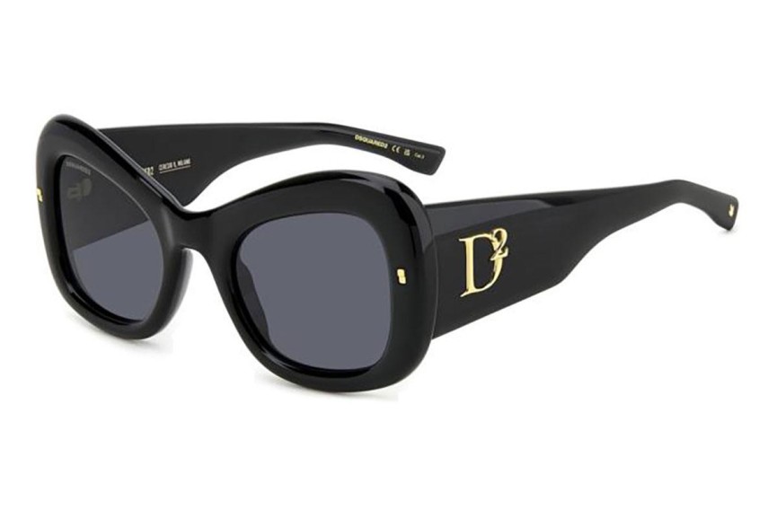 Slnečné okuliare Dsquared2 D20137/S 2M2/IR Squared Čierne