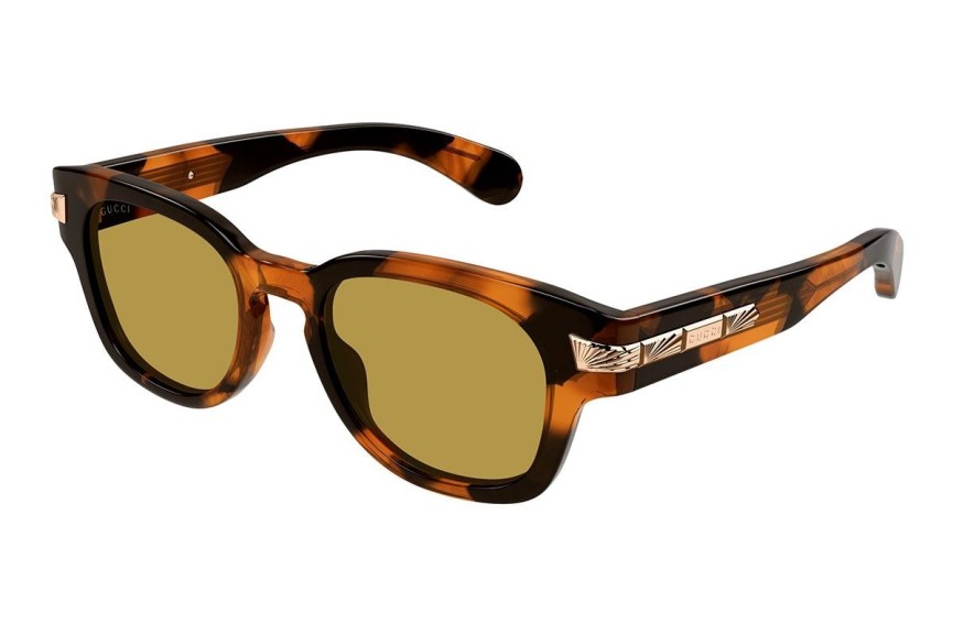 Slnečné okuliare Gucci GG1518S 003 Okrúhle Havana