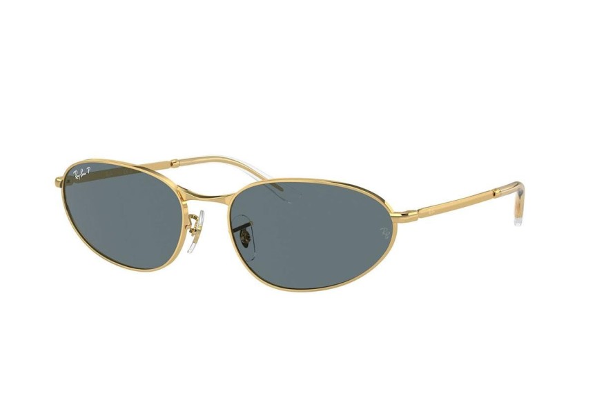 Slnečné okuliare Ray-Ban RB3734 001/3R Polarized Oválne Zlaté