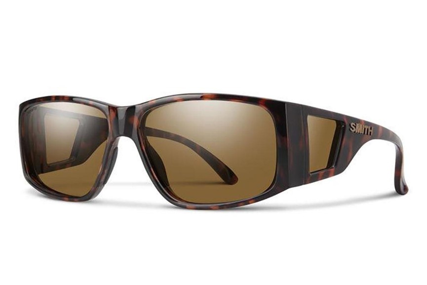 Slnečné okuliare Smith MONROEPEAK 086/L5 Polarized Obdĺžníkové Havana