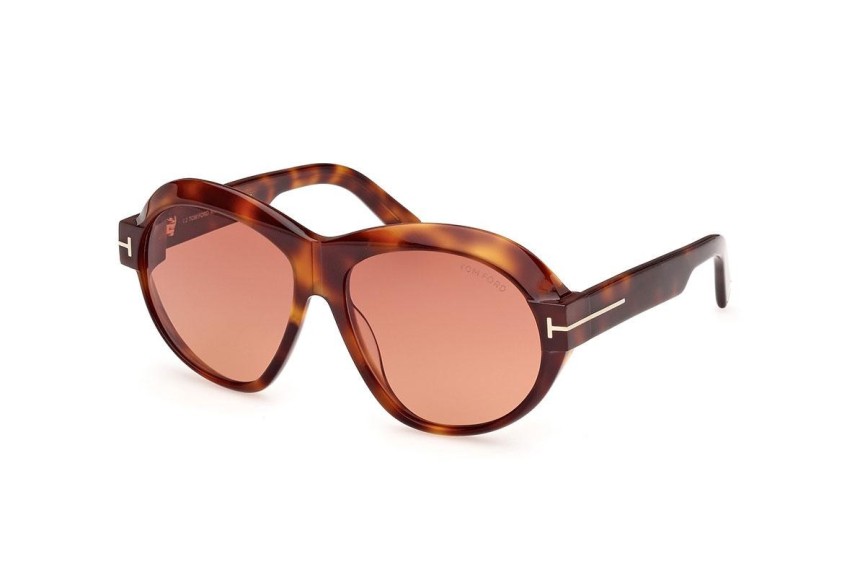 Slnečné okuliare Tom Ford FT1113 53T Okrúhle Havana