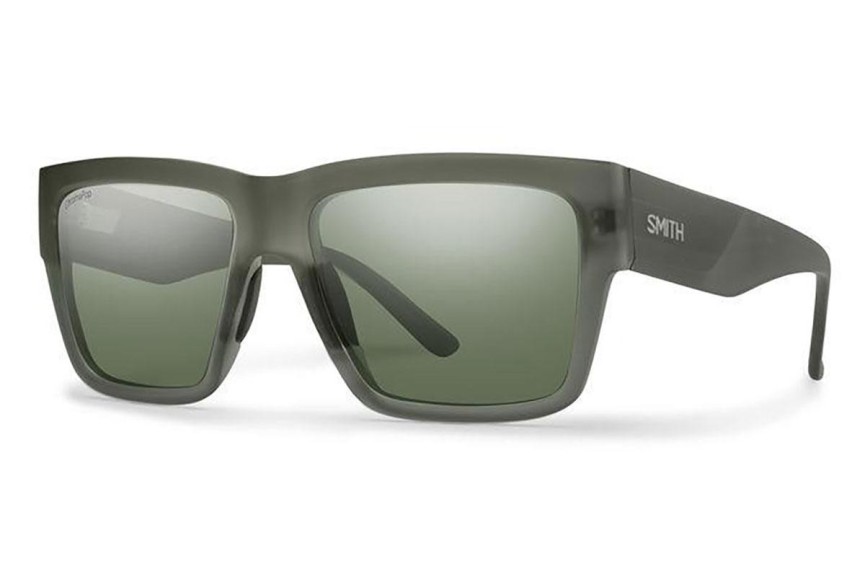 Slnečné okuliare Smith LINEUP B59/L7 Polarized Obdĺžníkové Zelené