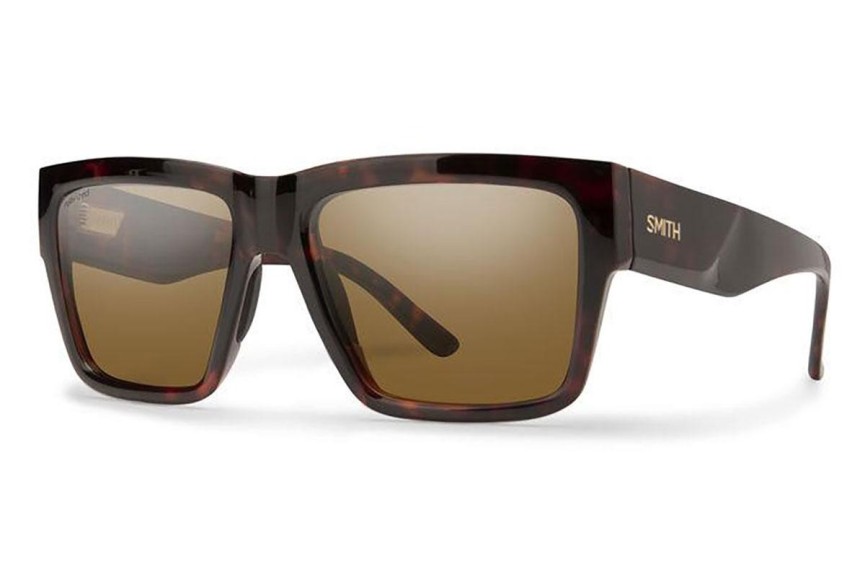 Slnečné okuliare Smith LINEUP 086/SP Polarized Obdĺžníkové Havana