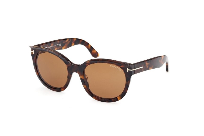 Slnečné okuliare Tom Ford FT1114 52E Okrúhle Havana