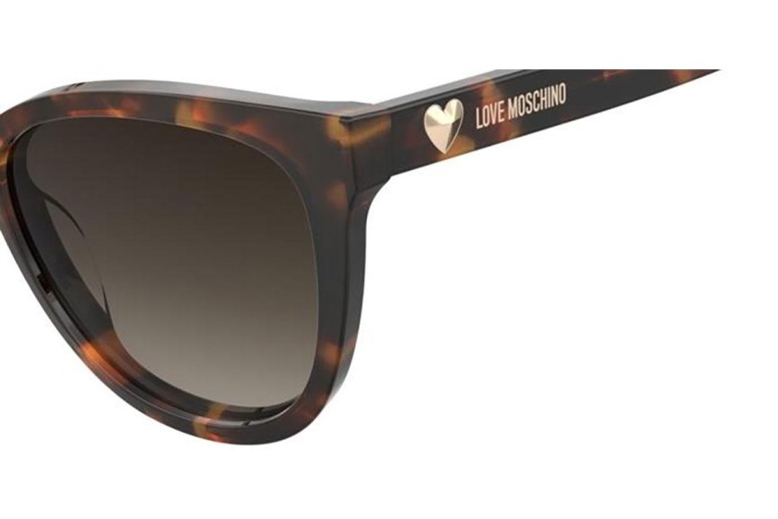 Slnečné okuliare Love Moschino MOL072/S H7P/HA Obdĺžníkové Havana