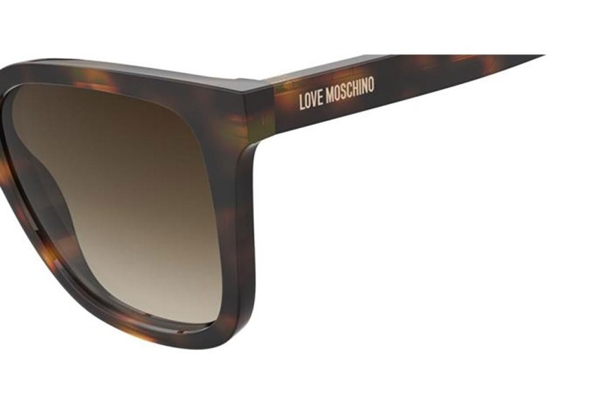 Slnečné okuliare Love Moschino MOL077/S 05L/HA Obdĺžníkové Havana