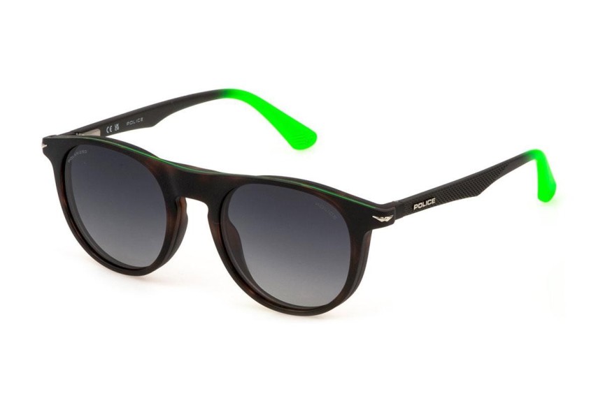 Okuliare Police UK137 878P Polarized Okrúhle Havana