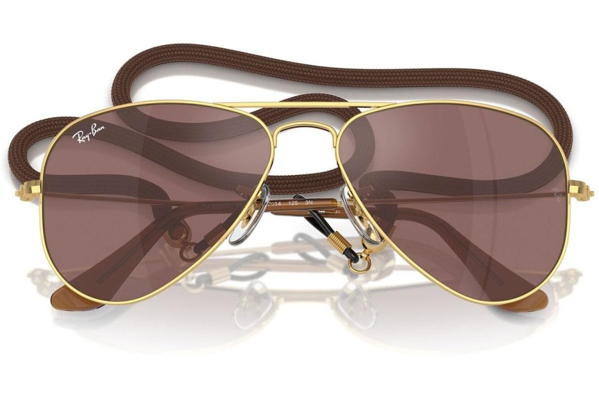 Slnečné okuliare Ray-Ban Junior Aviator Junior RJ9506S 223/6G Pilot Zlaté