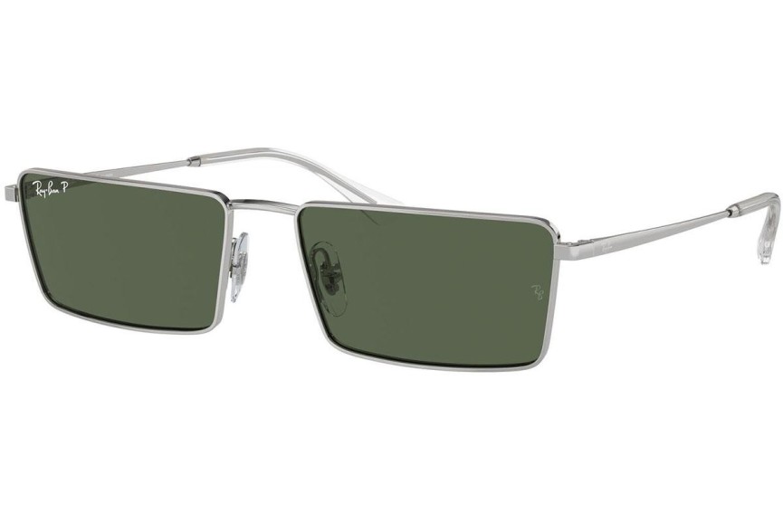 Slnečné okuliare Ray-Ban RB3741 003/9A Polarized Obdĺžníkové Strieborné