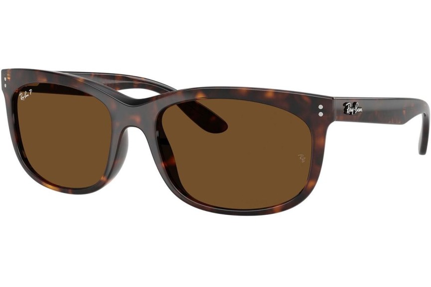 Slnečné okuliare Ray-Ban RB2389 902/57 Polarized Obdĺžníkové Havana