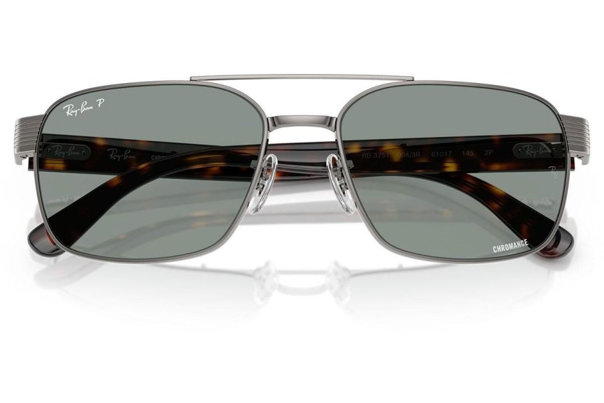 Slnečné okuliare Ray-Ban RB3751CH 004/3R Polarized Squared Strieborné