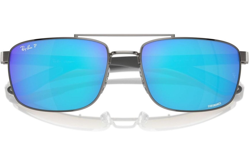 Slnečné okuliare Ray-Ban RB3737CH 004/A1 Polarized Obdĺžníkové Sivé