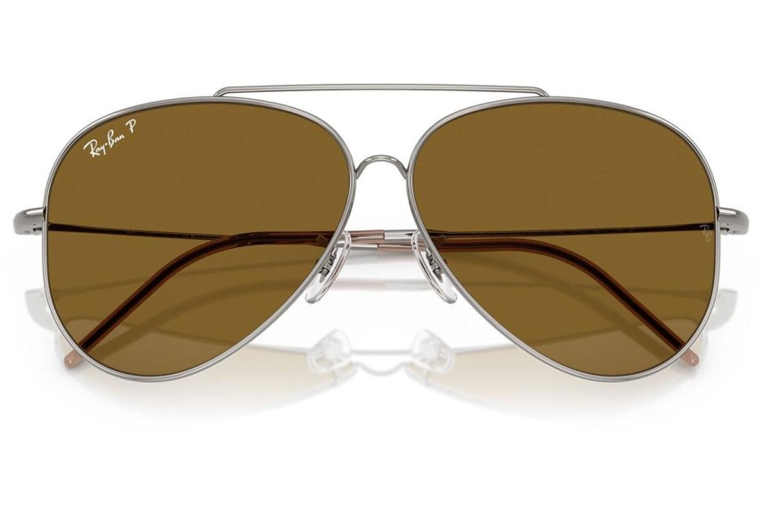 Slnečné okuliare Ray-Ban Aviator Reverse RBR0101S 004/83 Polarized Pilot Strieborné