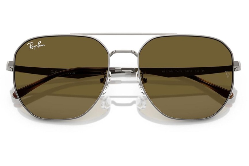 Slnečné okuliare Ray-Ban RB3724D 004/73 Obdĺžníkové Sivé