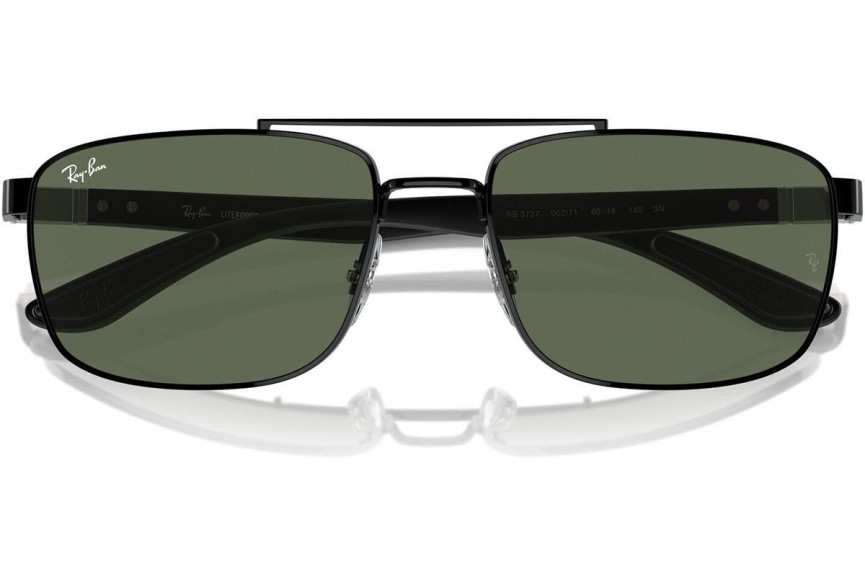 Slnečné okuliare Ray-Ban RB3737 002/71 Obdĺžníkové Čierne