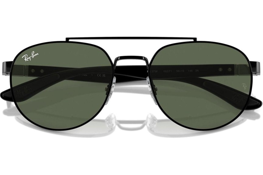 Slnečné okuliare Ray-Ban RB3736 002/71 Obdĺžníkové Čierne