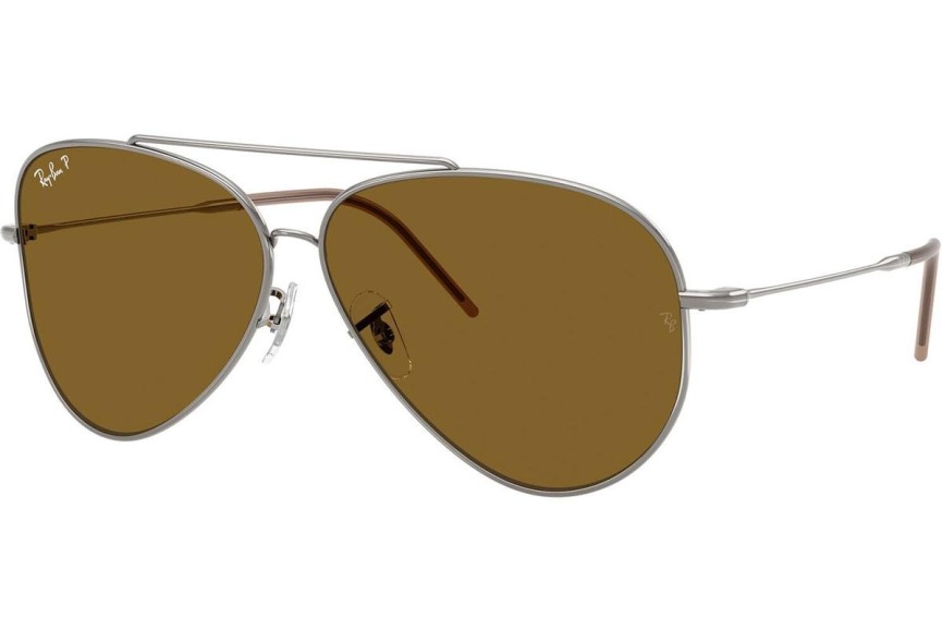 Slnečné okuliare Ray-Ban Aviator Reverse RBR0101S 004/83 Polarized Pilot Strieborné