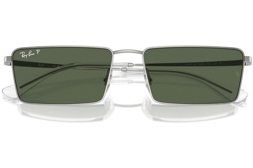 Slnečné okuliare Ray-Ban RB3741 003/9A Polarized Obdĺžníkové Strieborné