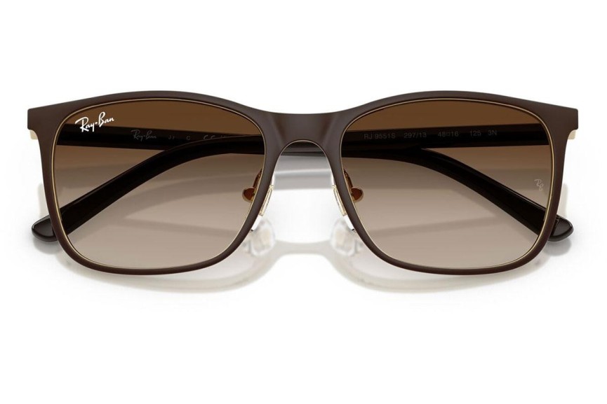 Slnečné okuliare Ray-Ban Junior RJ9551S 297/13 Squared Hnedé