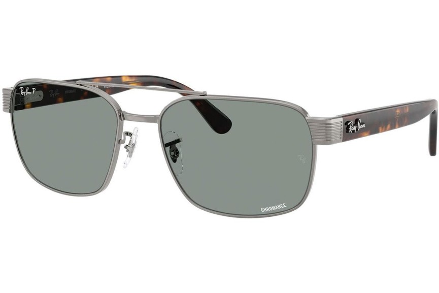 Slnečné okuliare Ray-Ban RB3751CH 004/3R Polarized Squared Strieborné