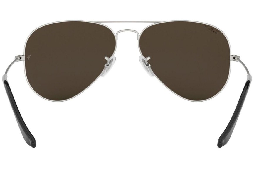 Slnečné okuliare Ray-Ban Aviator RB3025 019/W3 Polarized Pilot Strieborné