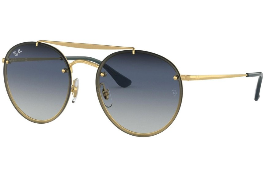 Slnečné okuliare Ray-Ban Blaze Round Double Bridge Blaze Collection RB3614N 91400S Okrúhle Zlaté