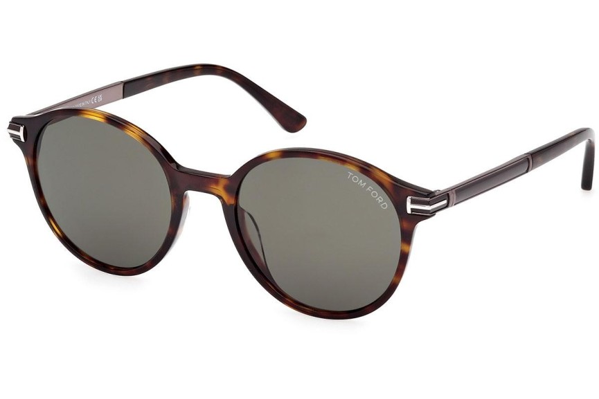 Slnečné okuliare Tom Ford Araki FT1184 52N Okrúhle Havana