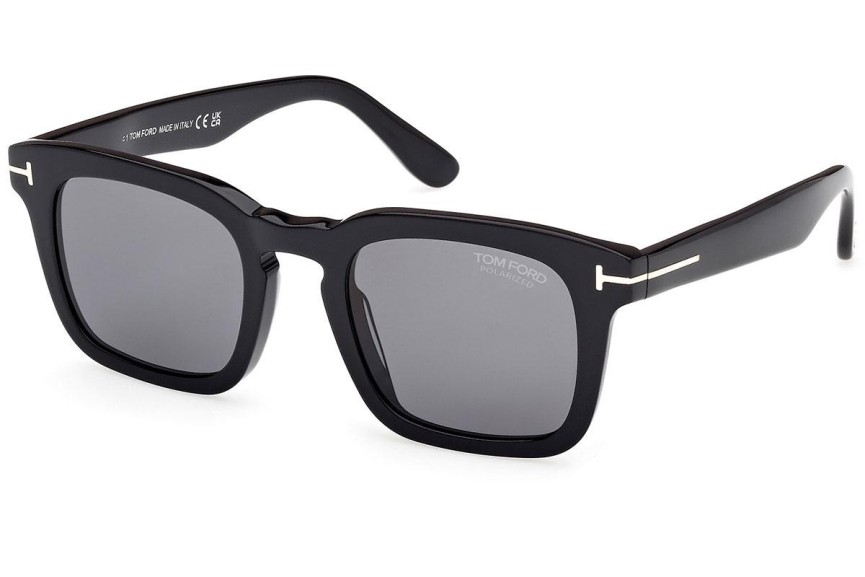 Slnečné okuliare Tom Ford Dax FT0751 01D Polarized Squared Čierne