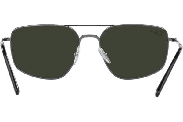 Slnečné okuliare Ray-Ban RB3666 004/N5 Polarized Obdĺžníkové Sivé