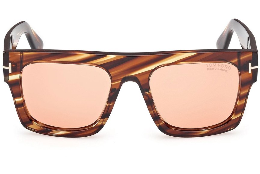 Slnečné okuliare Tom Ford Fausto FT0711 53E Flat Top Havana