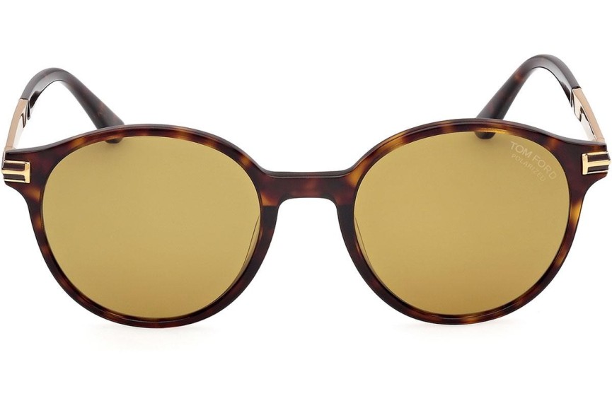 Slnečné okuliare Tom Ford Araki FT1184 52H Polarized Okrúhle Havana