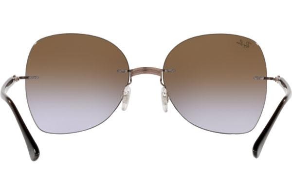 Slnečné okuliare Ray-Ban Titanium Collection RB8066 155/68 Squared Hnedé