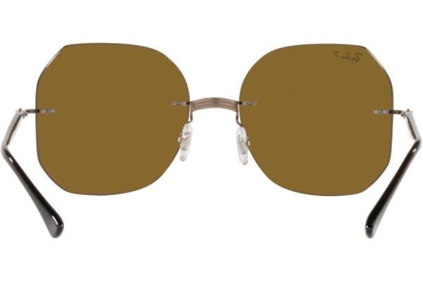 Slnečné okuliare Ray-Ban Titanium Collection RB8067 155/83 Polarized Squared Hnedé