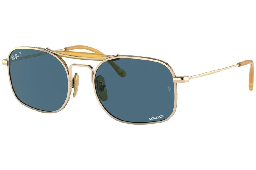 Slnečné okuliare Ray-Ban Chromance Collection RB8062 9205S2 Polarized Squared Zlaté