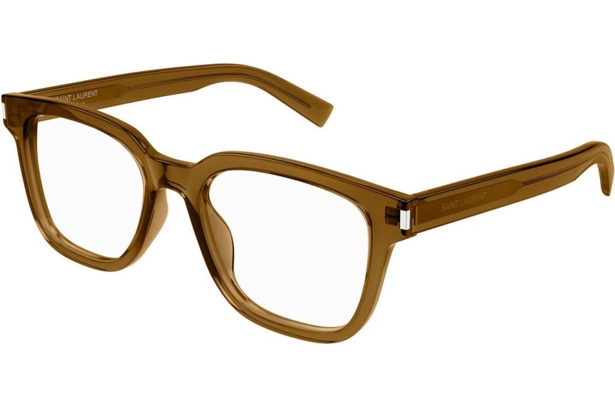 Okuliare Saint Laurent SL711OPT 004 Squared Hnedé